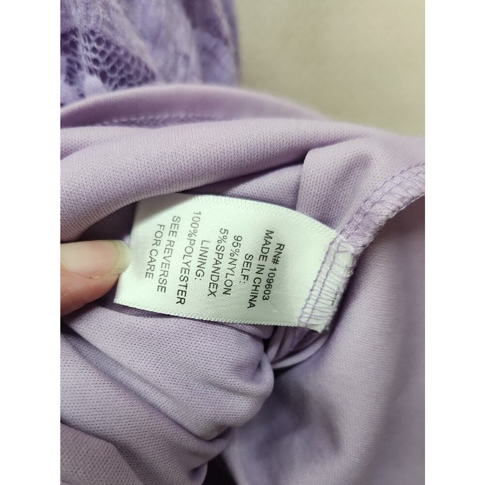 Rabbit Rabbit Rabbit Lavender V-Neck Lace Dress - Picture 3 of 4